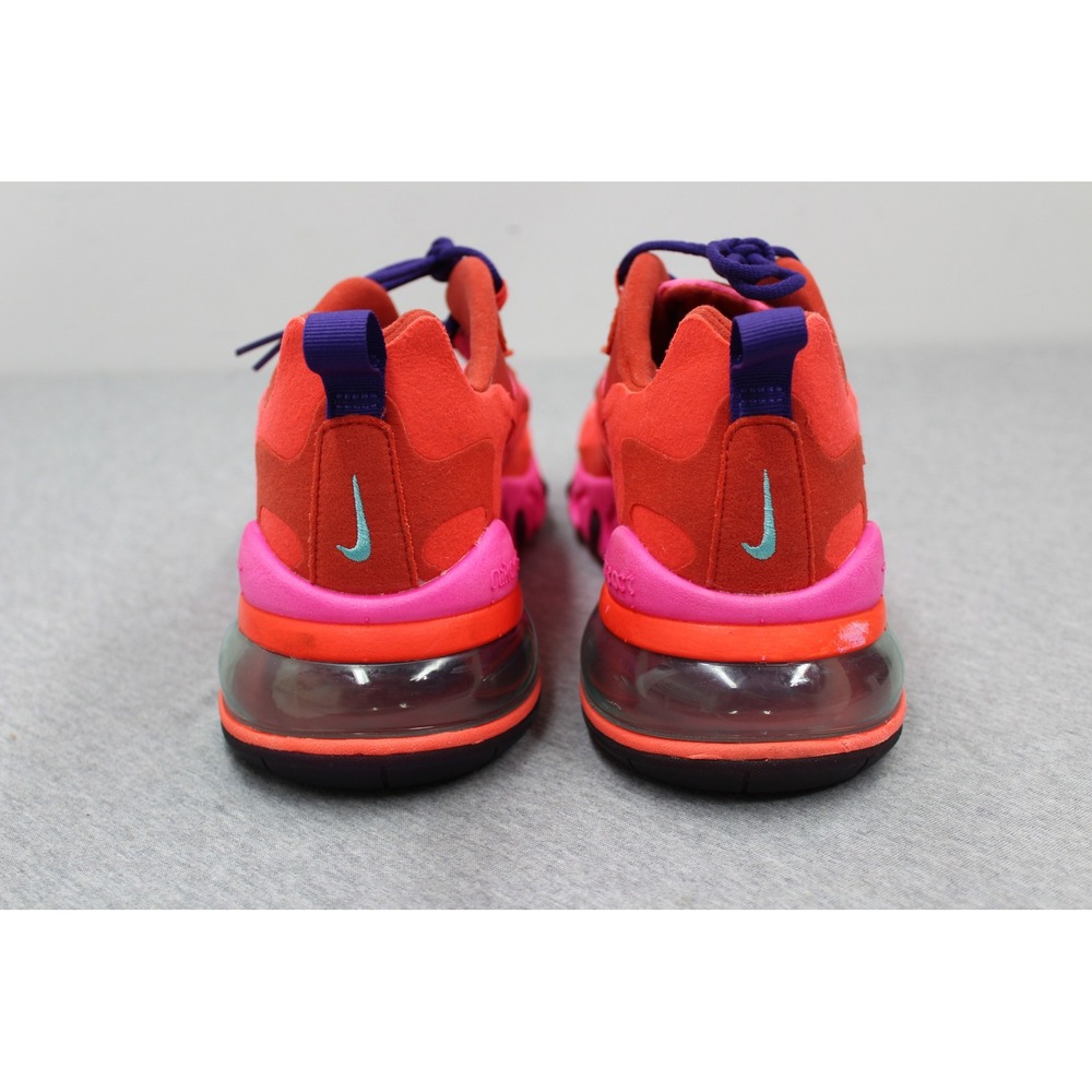 Nike Shoes Mens 9.5 Red Pink Air Max 270 React AT6174-600 Sneakers Low Top - Picture 3 of 10